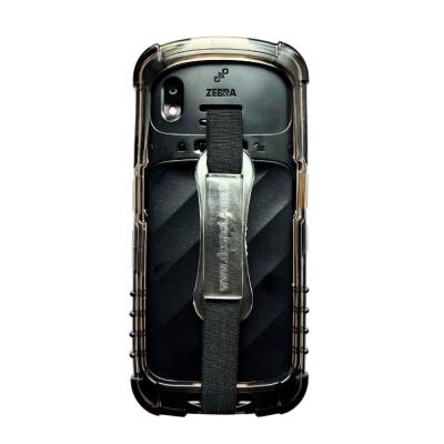 Zebra TC15 El Terminali Özel Tasarım Koruyucu Kauçuk Kılıf + El Kayışı + Kırılmaz Cam Filmi - 3